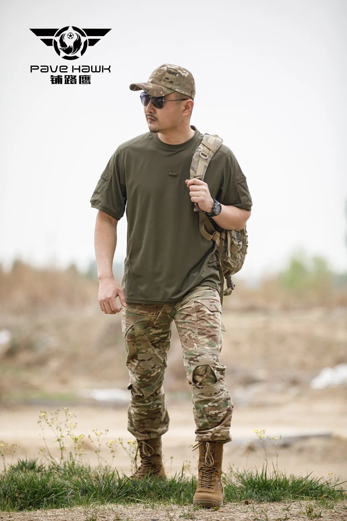 Men's Army Tactical T-shirt Military Training Quick-drying Breathable Short Sleeves Summer Beach Sun Protection Casual T-shirt