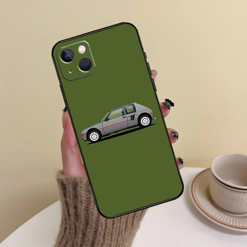 T16 Rally Car Phone Case For iPhone 11 15 12 13 14 16 Pro Max 7 8 Plus X XR XS Mas Shell Cover