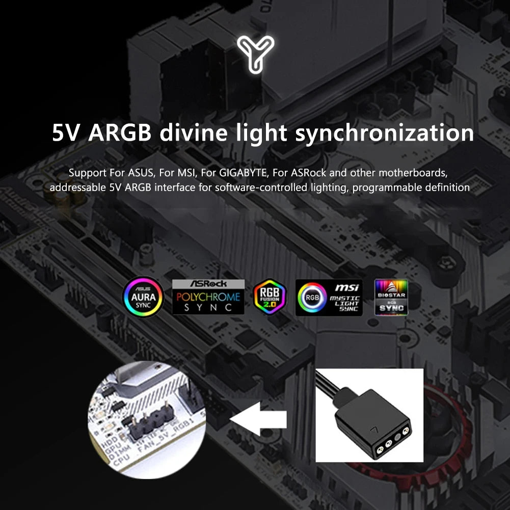 5V/3Pin ARGB AURA Sync Computer 2280 SSD M2 Radiator Aluminum PC RGB M.2 Nvme Cooler Heatsink Solid State Drive Heat Sink Cooler
