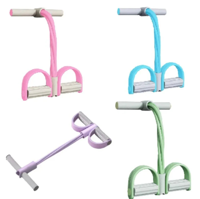 Fitness Gum 4 Tube Resistance Bands Latex Pedal Exerciser Sit-up Pull Rope Expander Elastic Bands Yoga equipment Pilates Workout