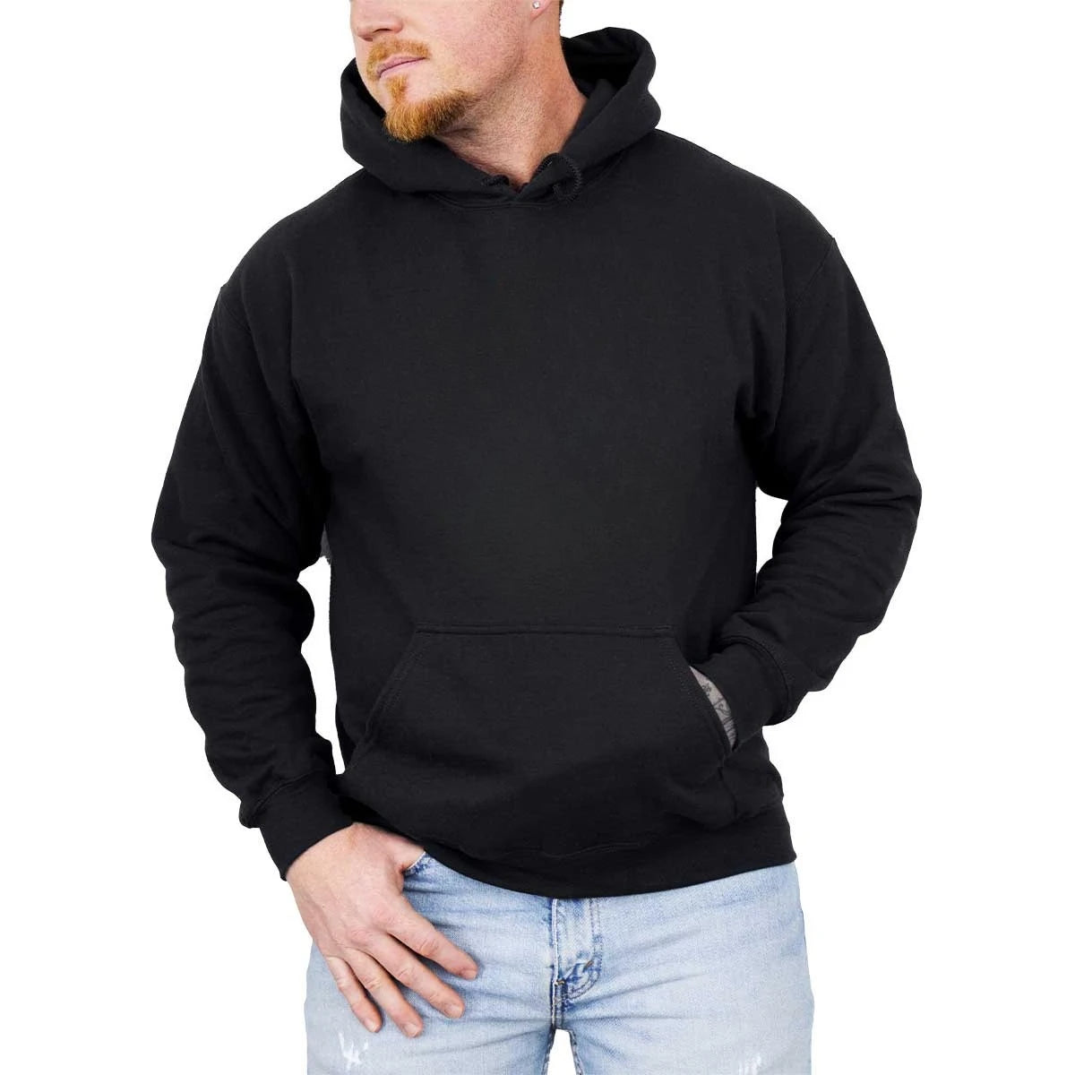 Marvel Venom Black Hoodie with Silver Text Print and Red Outline Design Men's Graphic Cotton Pullover Hooded Sweatshirt