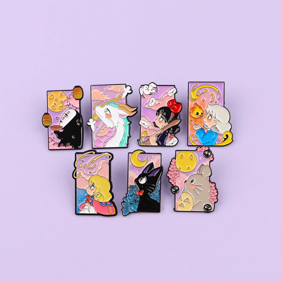 Japanese Anime Movie Enamel Pins Cartoon Girls Cats Brooch Lapel Pin Badge on Backpack Clothing Accessories Fashion Jewelry Gift