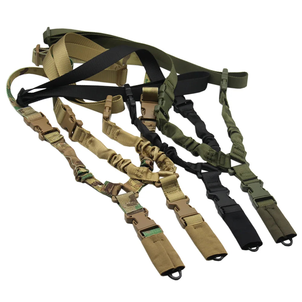 Tactical Single Point Rifle Sling 1 Point Airsoft Heavy Duty Rifle Sling Combat Shooting Gun Sling Hunting Strap
