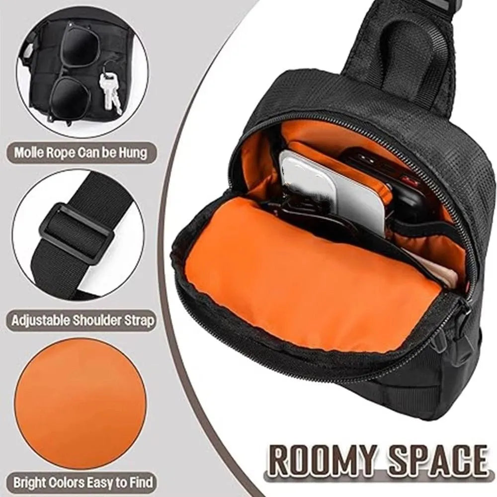 Adjustable Sports Vest Bag Water Resistant Multi-functional Outdoor Chest Bag Lightweight Oxford Cloth Running Vest Bag Women