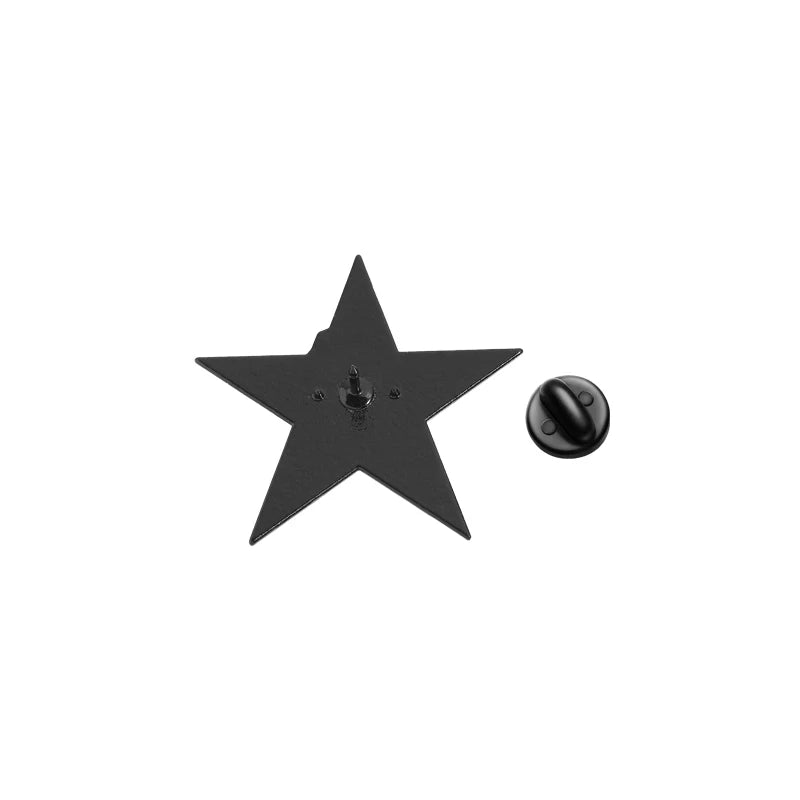 Red Star Fist Enamel Pins Rock Band Brooches Lapel Badges 90'S Anti-war Music Jewelry Gift for Fans Friends