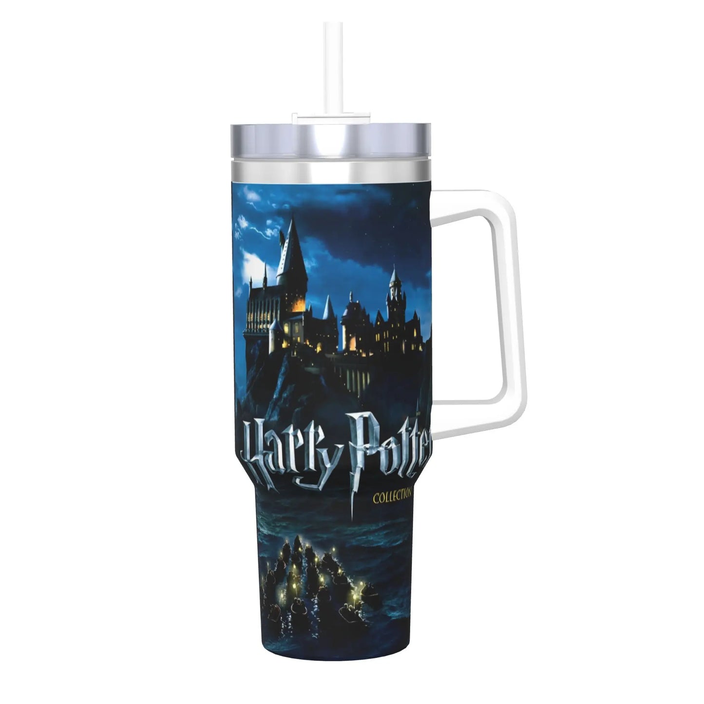 H-HARRY Movie Car Mugs With Straws  P-POTTER Travel Cold and Hot Water Bottle Portable Large Capacity Coffee Mug