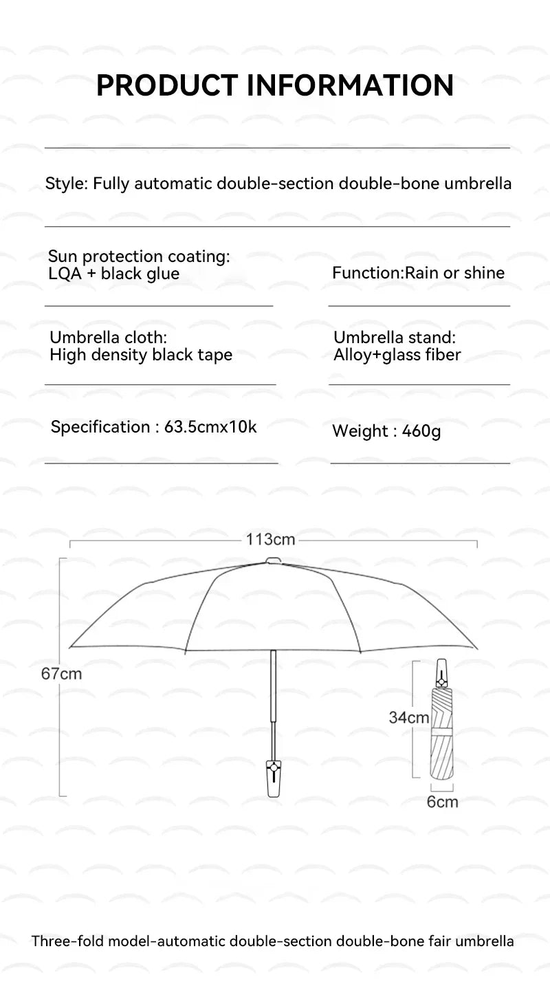 Xiaomi 12 Bone Fully Automatic Umbrella Extra Large Reinforced Wind-resistant Rain-resistant Dual-purpose UV-resistant Mijia