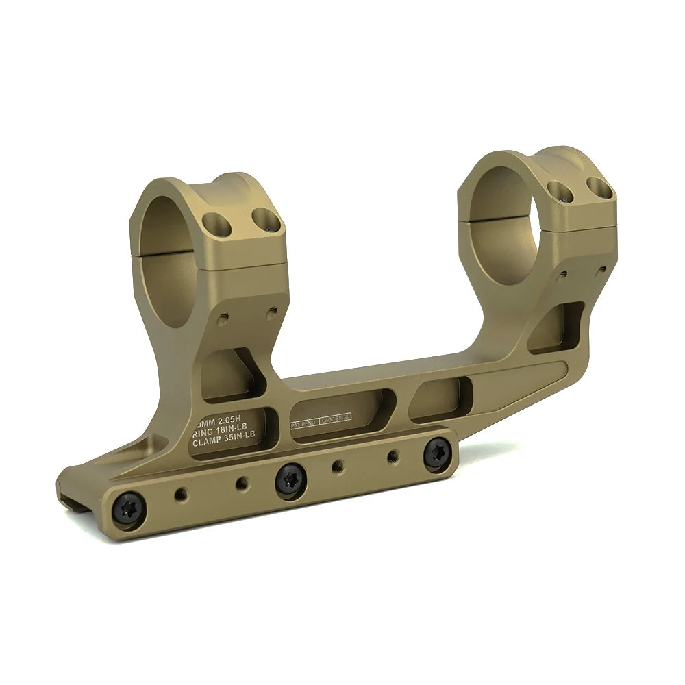 Tactical Fast  LPVO Scope Mount 30mm Tube With Offset Mount Plate For Red Dot Sight ,FDE And Black Color