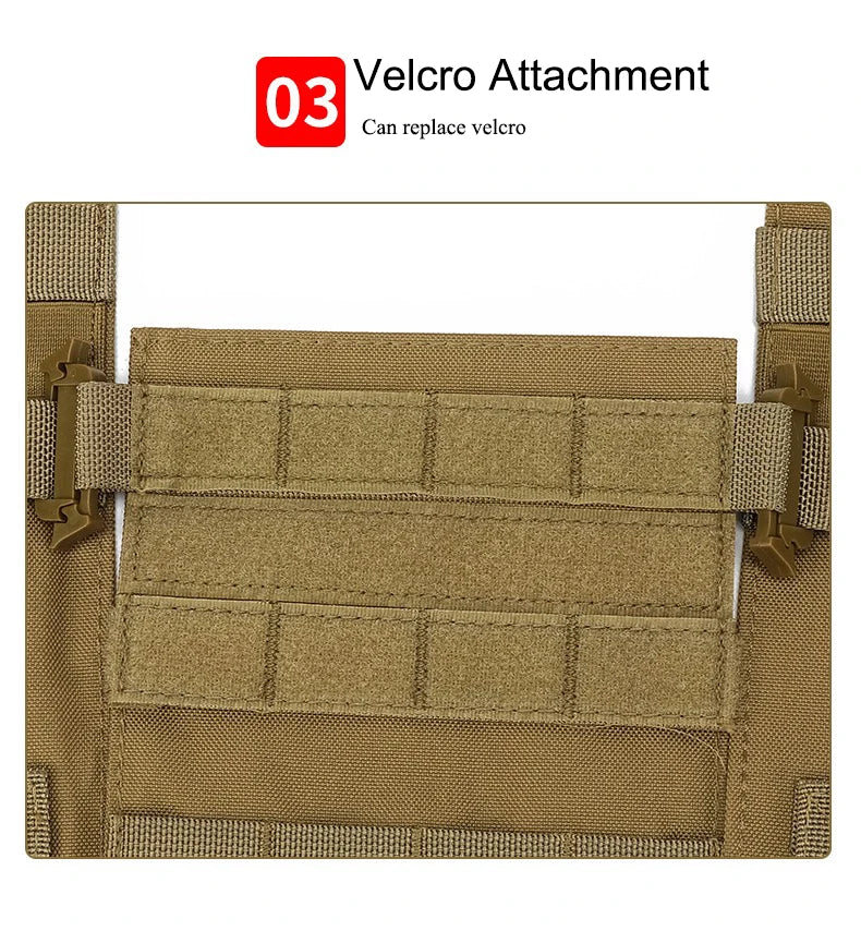 Military Tactical Vest Chest Rig with Adjustable Straps & Large Capacity Pouch for Outdoor Adventure & Tactical Missions