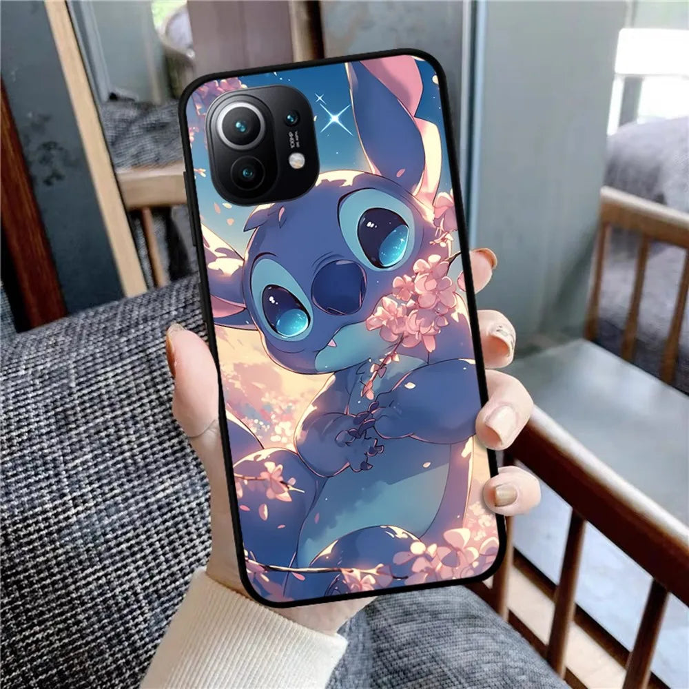 Cartoon S-StitchS Phone Case For Xiaomi Mi 5X 8 9 10 11 12 Lite Pro 10T PocoX3pro PocoM3 Note 10 Pro Lite