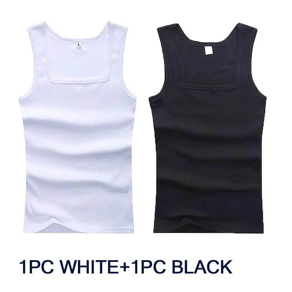 Casual Men Vest Cool Fitness Vest Sleeveless Tops Undershirt Plus Size Men Clothing Tank Tops Summer Black White Gray Vest Male