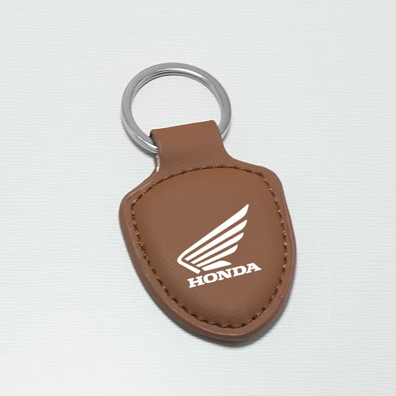 Leather Car Keychain Promotional Gift with Logo Keychain Accessories for Honda Cb400 Cb650 Motorcycle Keychain Car Accessories