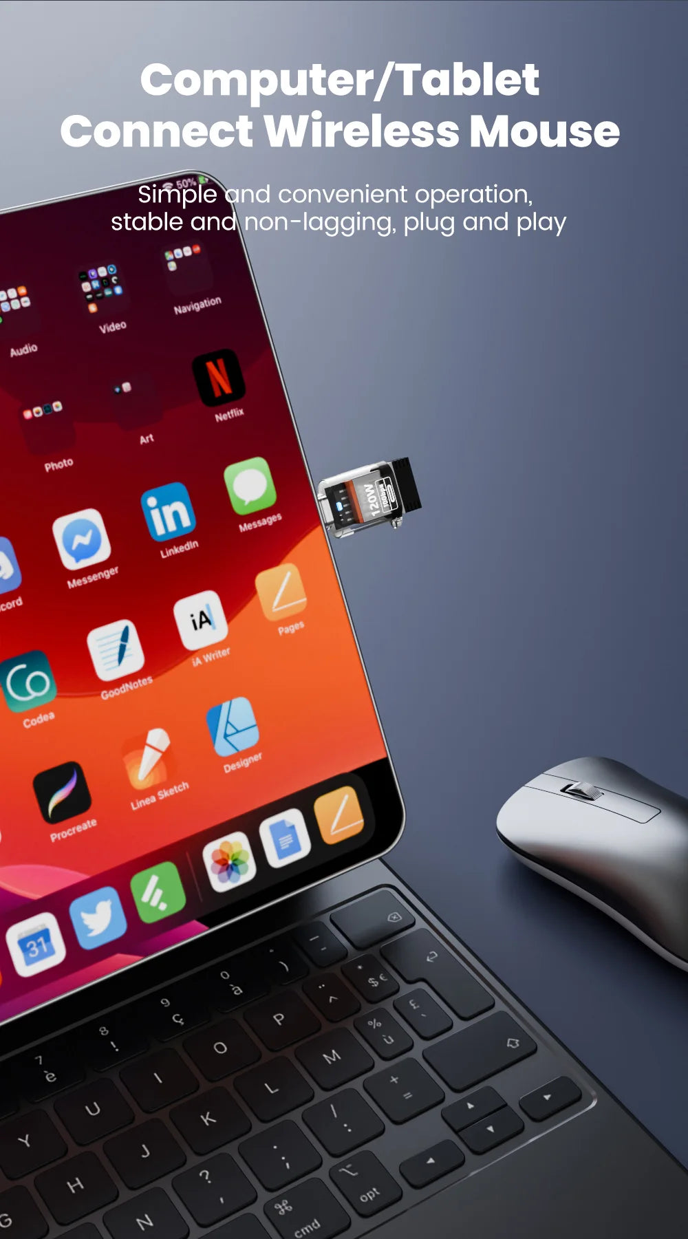 120W Fast Charging USB 3.2 to Type C Adapter OTG 10GB High Speed Data Audio Transfer For PC Tablet Xiaomi Huawei USB C Converter