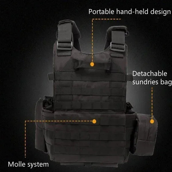 6094 Military Tactical Vest Body Armor Combat Army CS Gear Hunting Plate Carrier Airsoft Accessories Wargame Pouch Molle Vest