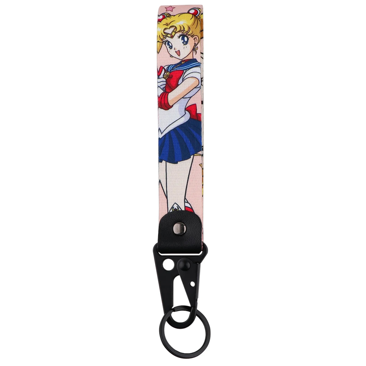 Kawaii Anime Keychain Straps Rope Cute Lanyard Bracelet for Keys Wrist Strap Short Lanyard Pendant Key Chain