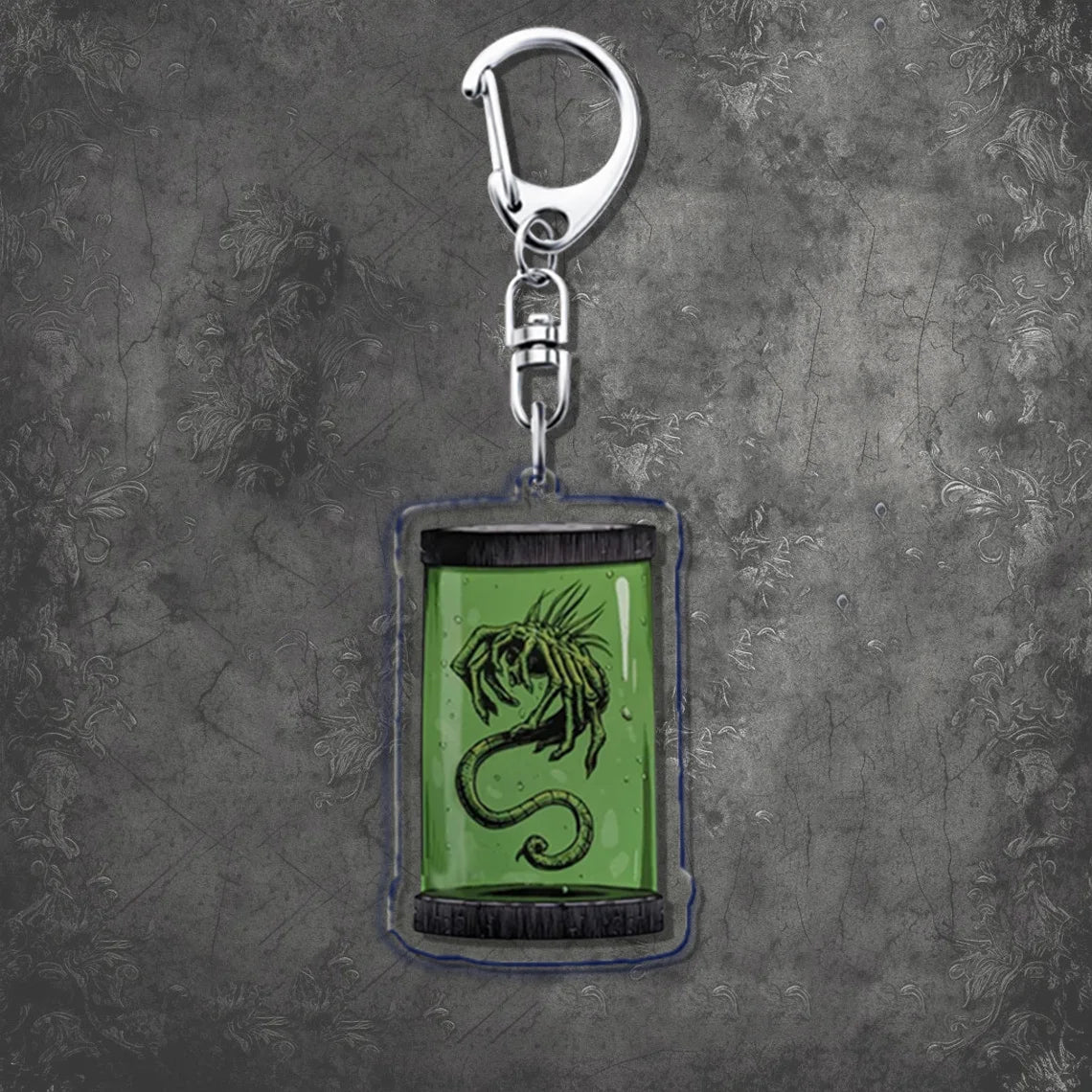 Horror Scary Classic Movie Keychain Key Chain Ring for Bag Xenomorph Sci Fi Keyring Jewelry Gamer Fans Gaming Gift