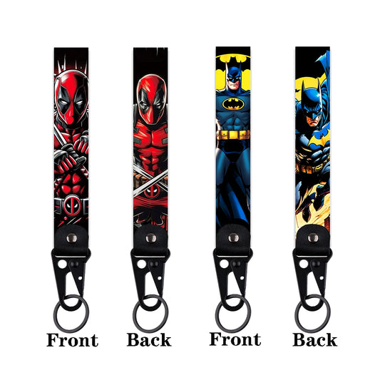 Superhero Car Keychain Anime Movie Key Rings Cool Jewelry Men Women Lanyard Motorcycle Accessories Gifts For Friends
