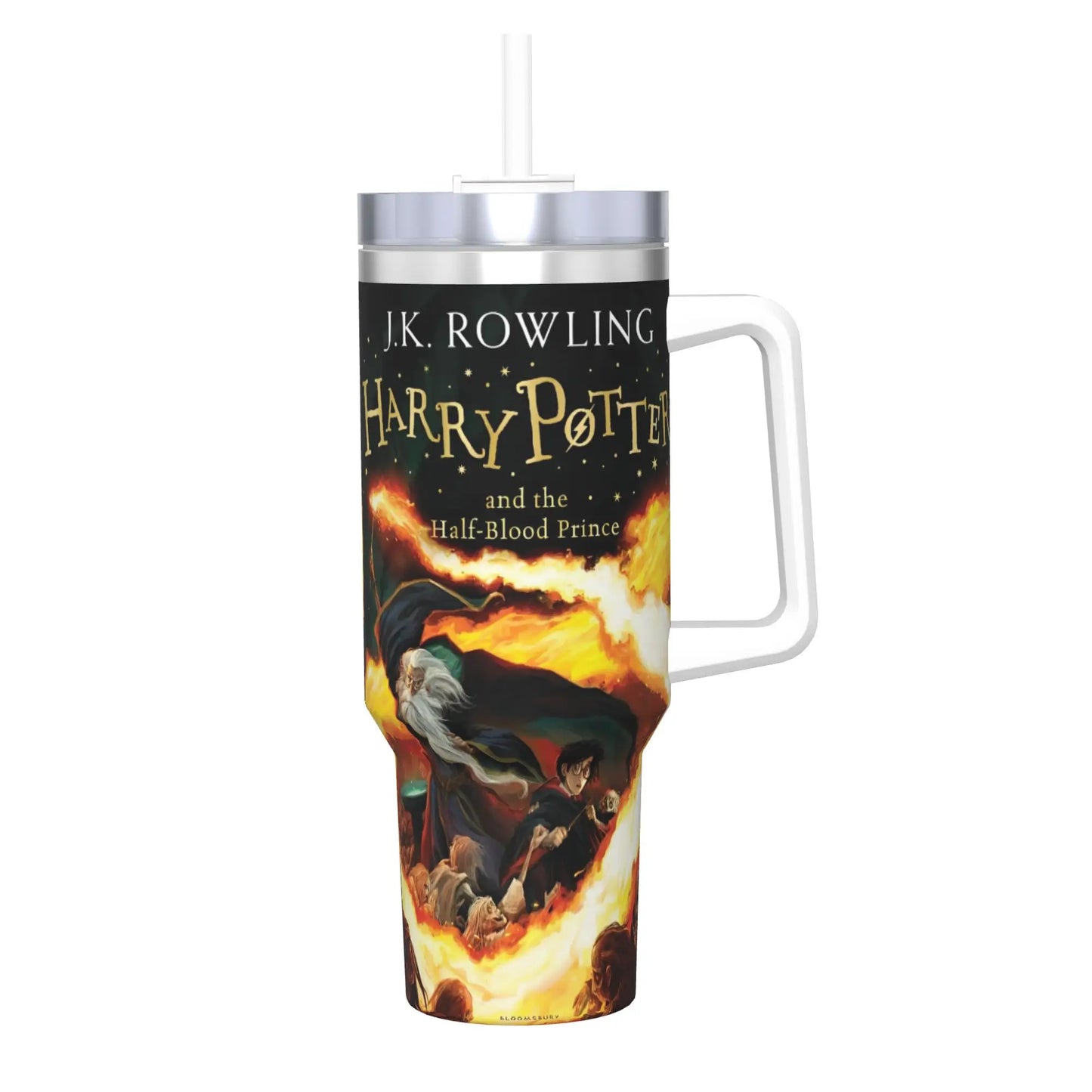 H-HARRY Movie Car Mugs With Straws  P-POTTER Travel Cold and Hot Water Bottle Portable Large Capacity Coffee Mug