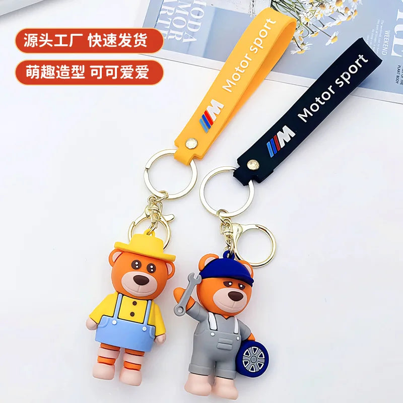 Cartoon Animal  PVC keychain   Doll Pendant Bear Bag car  Accessories