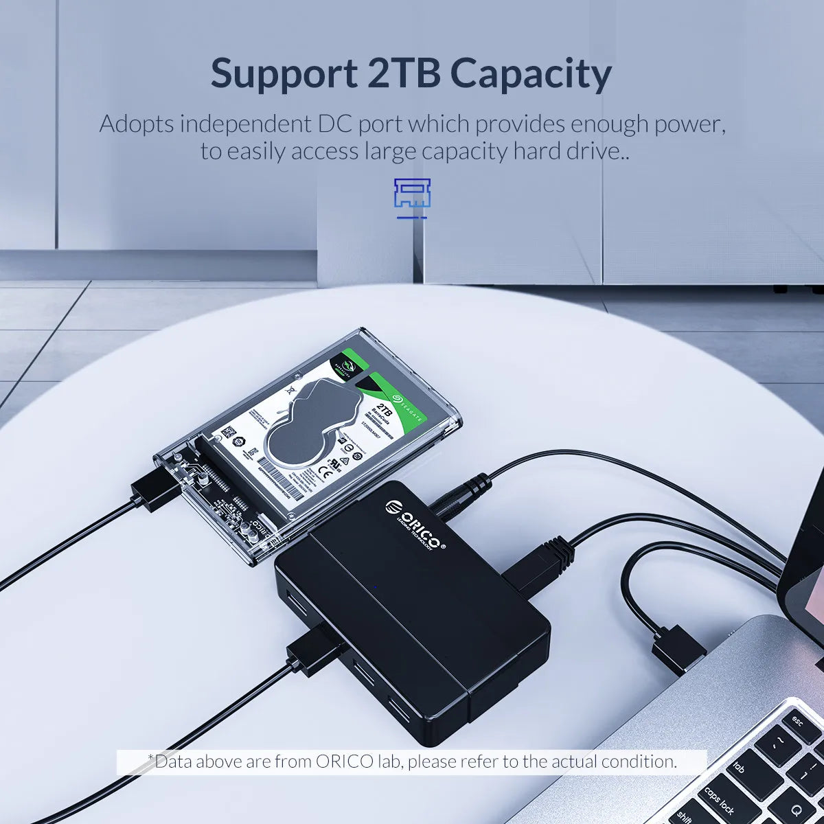 ORICO 4 7 Ports USB 3.0 High Speed Hub with 12V Power Adapter USB Splitter OTG Adapter for Desktop Laptop Computer Accessories