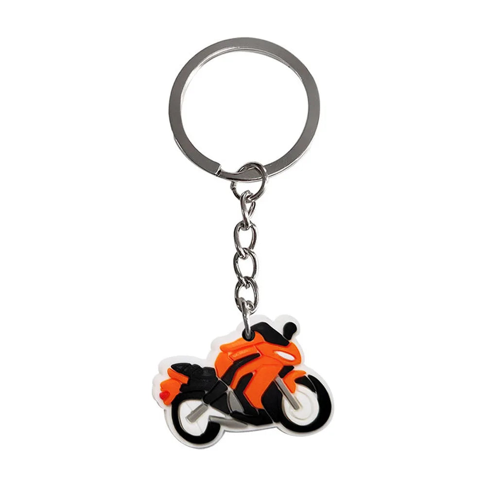 1-9pcs Mini motorcycle pendant, PVC material car keychain, motorcycle pendant, keychain, personalized gift