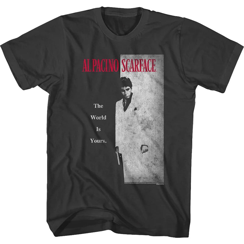 Scarface Tony MontanaT-Shirt Movie Joint Scarface Pacino Men's T-Shirt Comfortable and Breathable Y2K