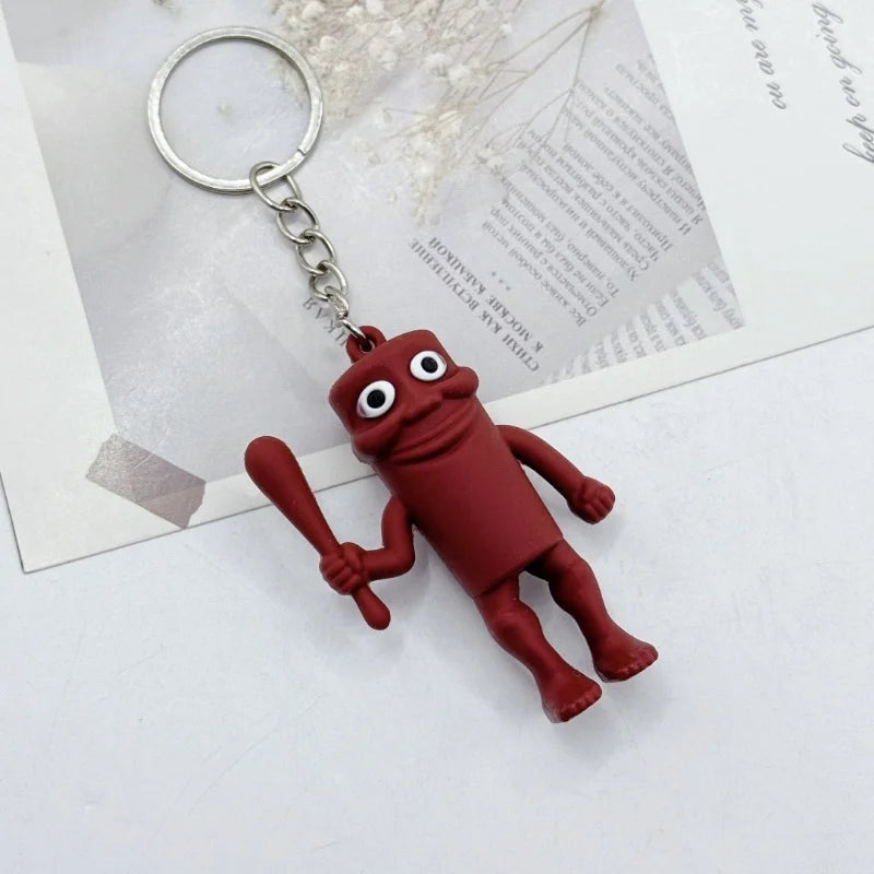 Tungtung Sahur Brainrot Figurine Keychains Shark Tralalero Tralala Plush Keychain Ballerina Cappuccino Brr Patapim Keyrings Deco