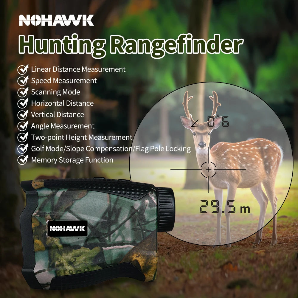 Hunting Laser Rangefinder 1000m Hunting Range Finder with Target Acquisition Technology Clear Accurate Rangefinders for Hunters
