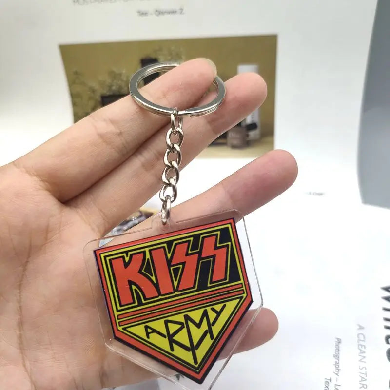 Pop Rock Band Keychain Classic Music Acrylic Keychain Fans Friends Women Men Car Pendant Accessories Gift