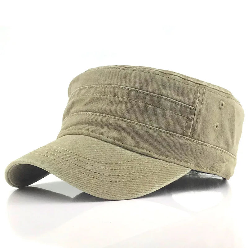 Tactical Hunting Cap for Men Solid Washed Denim Baseball Cap Summer Flat Military Snapback Vintage Sunshade Sun Dad Hat