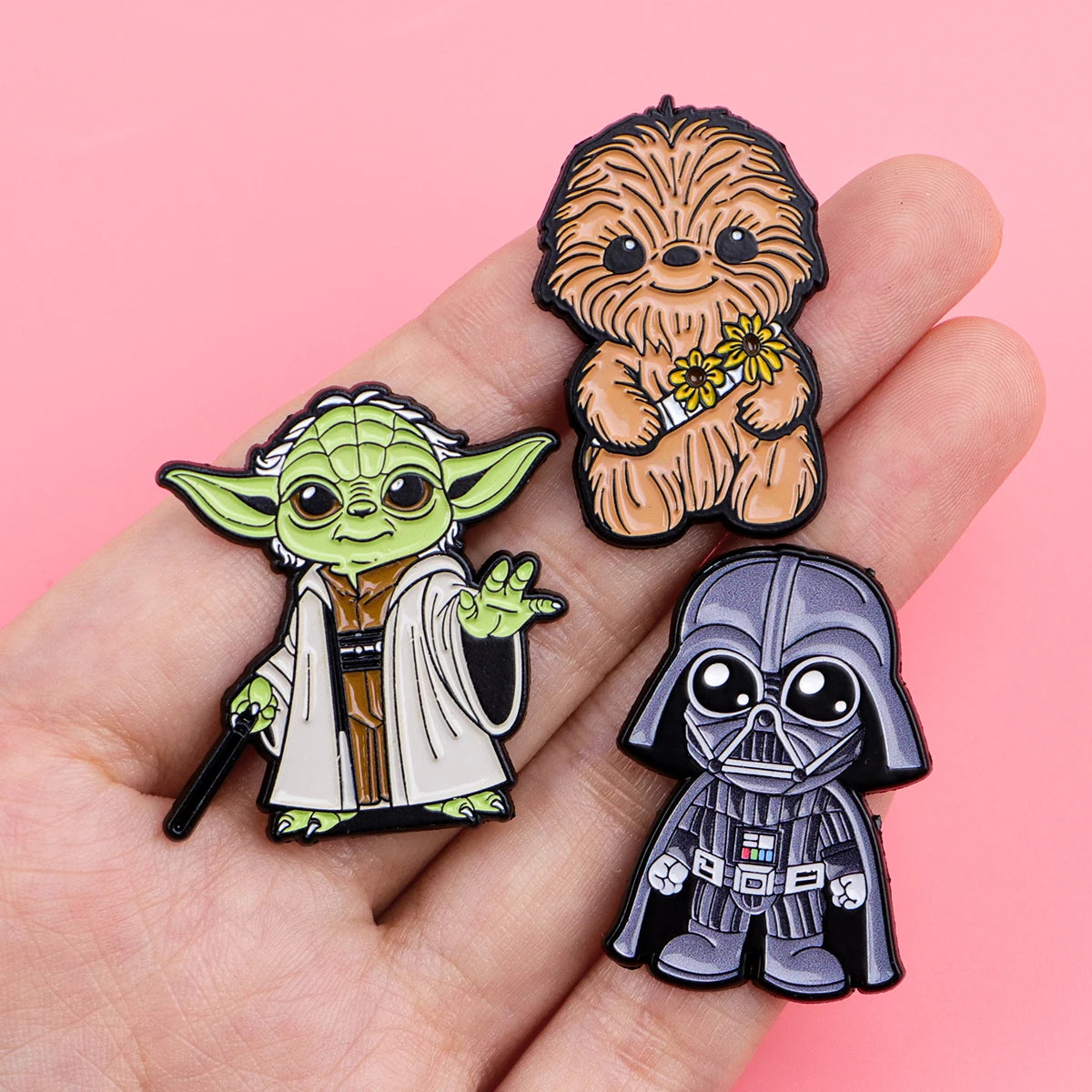 Cool Movie Fighter Enamel Pin Laser Sword Lapel Pin Badge Pins Hats Clothes Backpacks Decoration Jewelry Accessories Kids Gifts