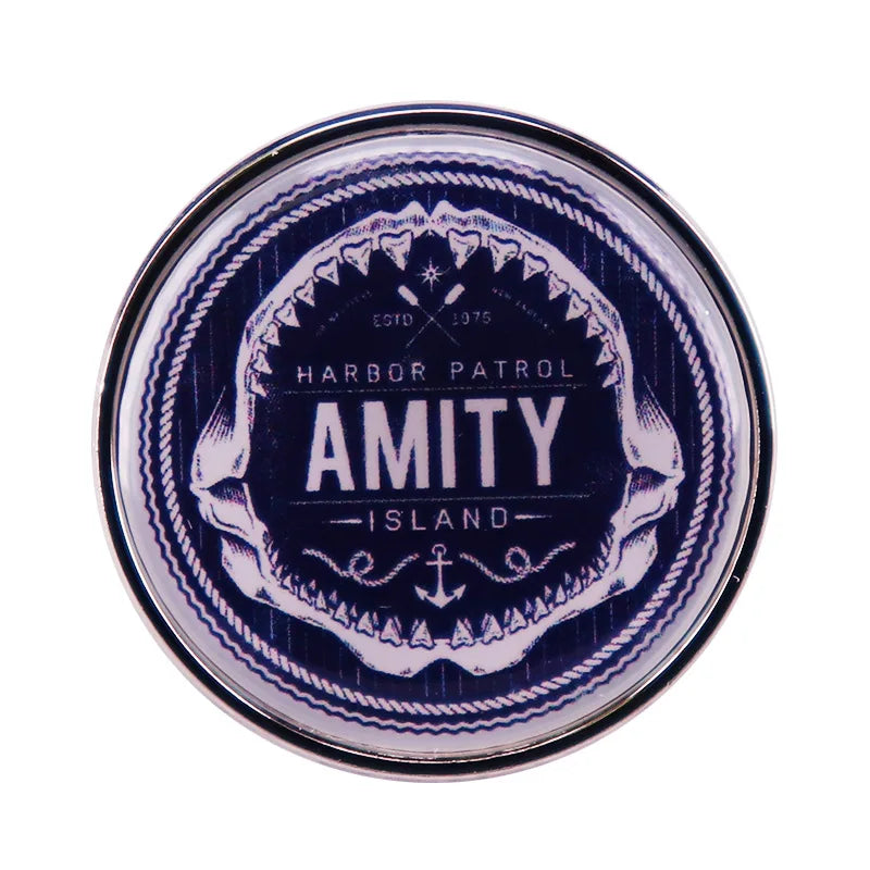 Keep a Positive Mindset pins Rainbow Shark Brooch Horror Movie-Inspired Badge Clothing Bags Jewelry Accessories Gifts for Friend