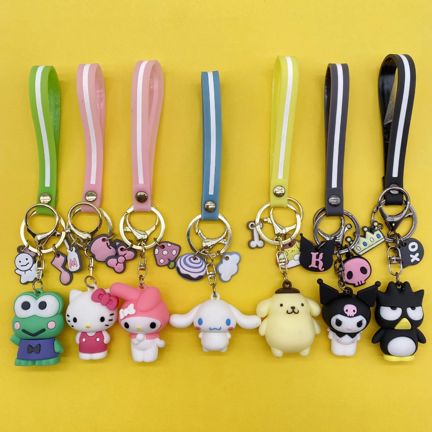 Cute Keychain Cute cartoon Keychain, Badtz-Maru, Cainamoroll, Hello Kitty, My Melody, Chrome, Kerop.