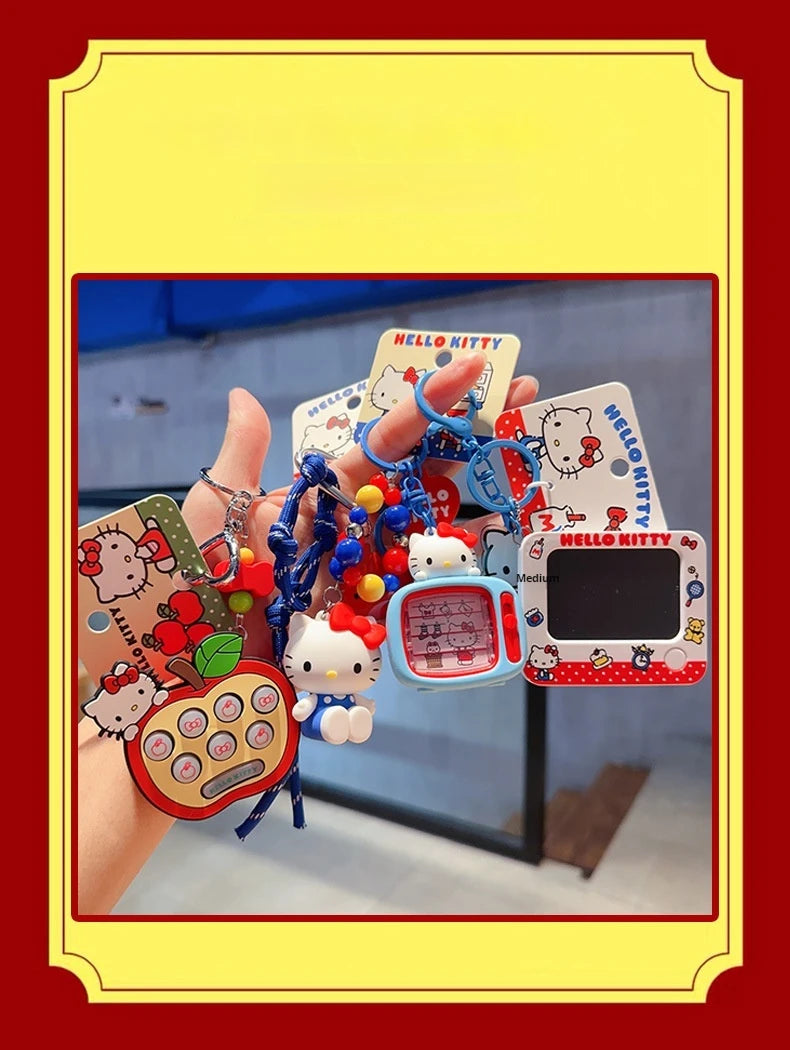 Hello Kitty Keychain Girls Bag Kt Cat Cartoon Doll Toy Exquisite Key Chain Kawaii Surprise Girls Kids Gifts