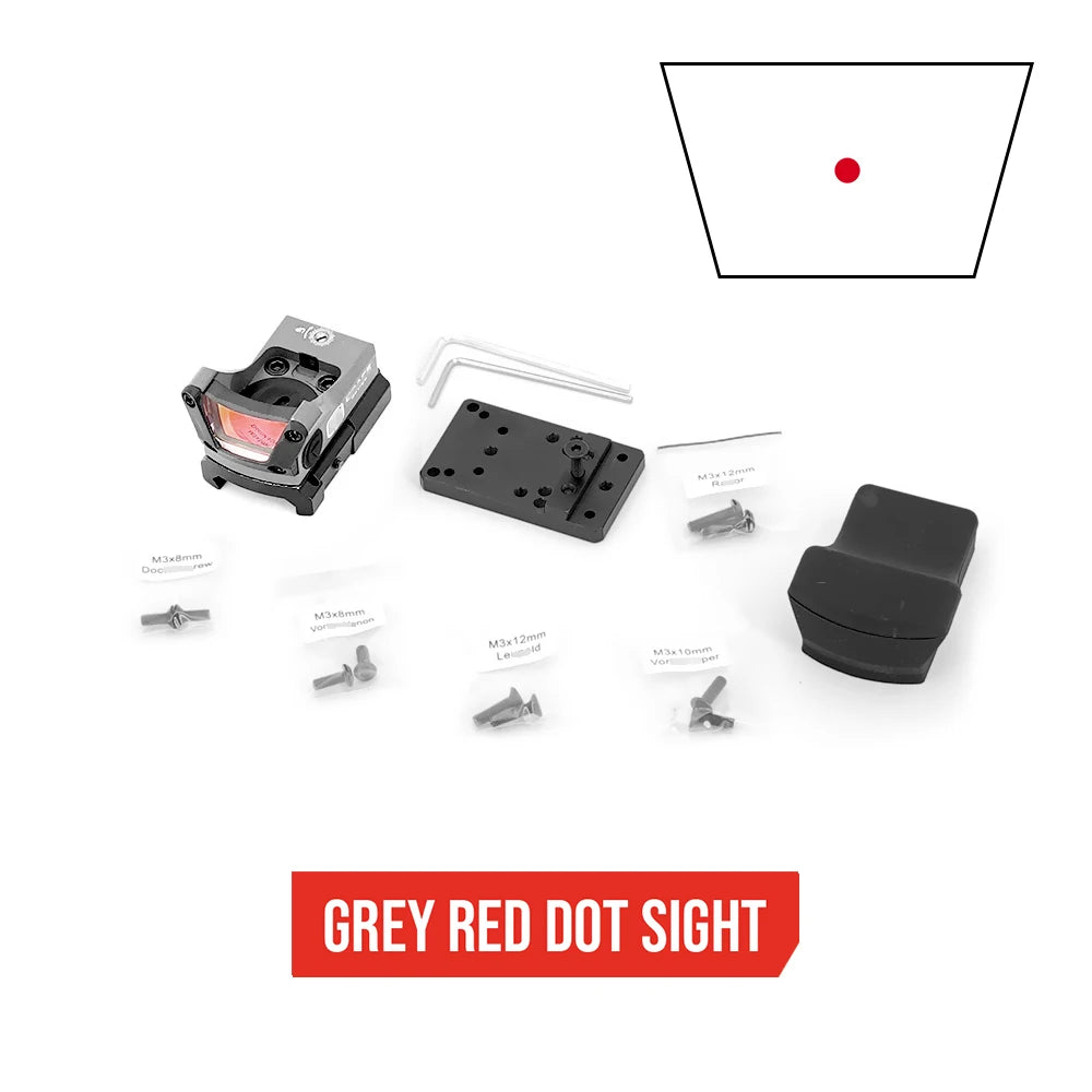 M1 Open 3MOA Green Or Red Dots Sight With Full Original Marking Tactical Airsoft Optics With 20mm Rail And universal mount