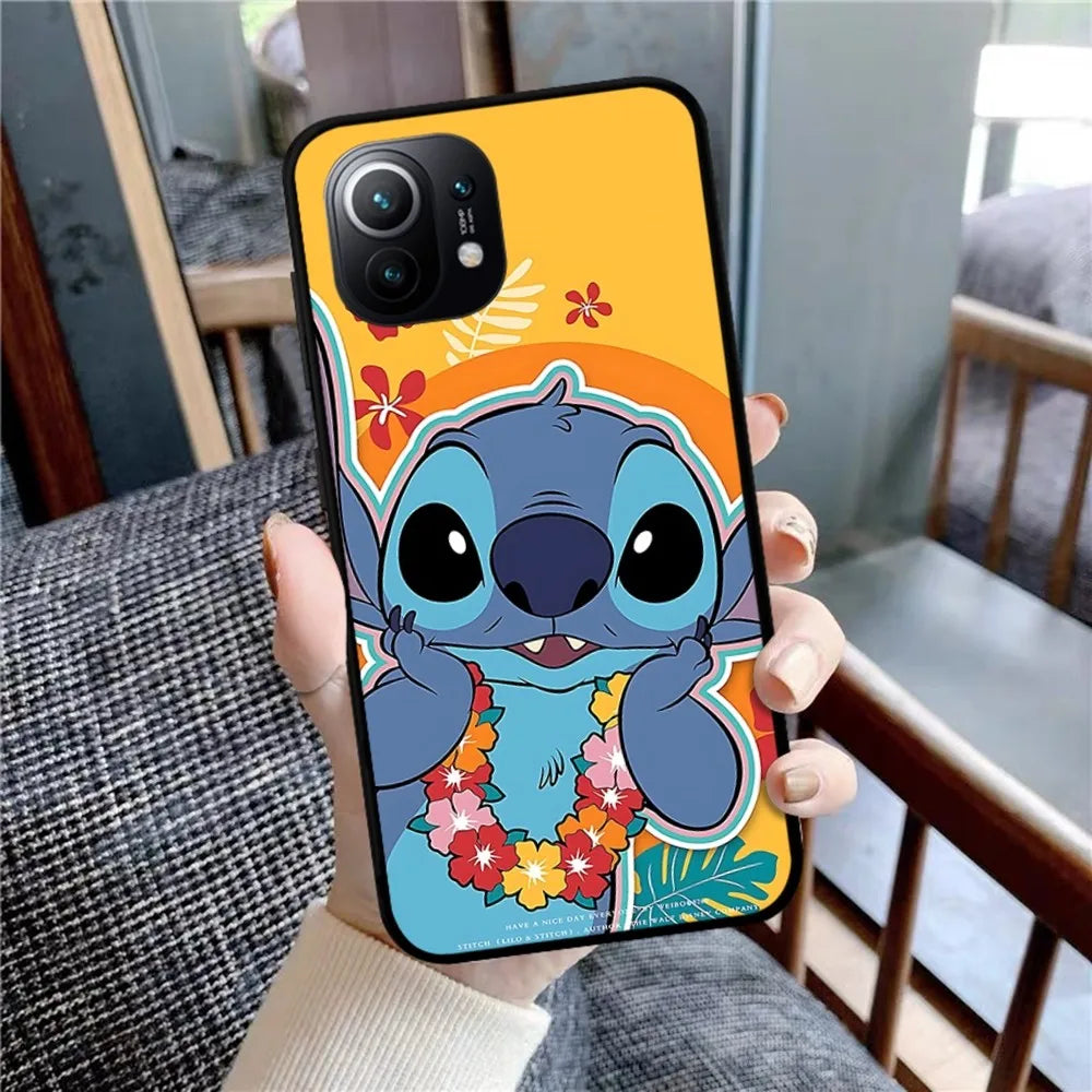 Cartoon S-StitchS Phone Case For Xiaomi Mi 5X 8 9 10 11 12 Lite Pro 10T PocoX3pro PocoM3 Note 10 Pro Lite