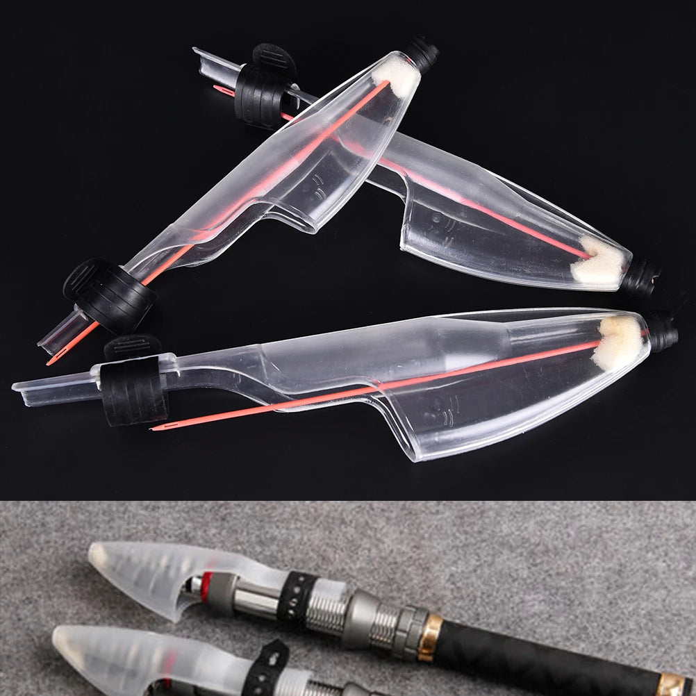 HOT Transparent Fishing Rod Cap Pole Protection Caps Guide Hood Sea Rod Hat Plastic Fishing Tackle Accessories