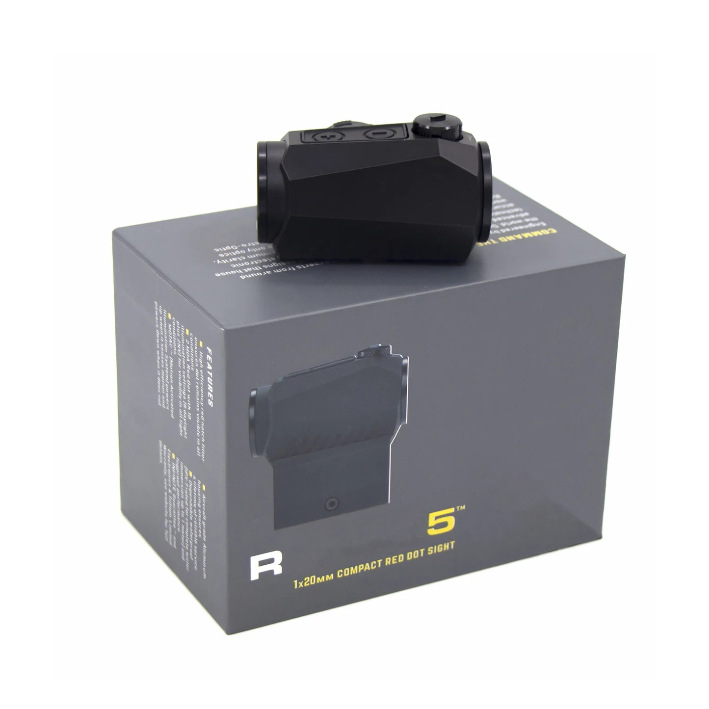 Tactical 1x20mm Reflex Red Dot Sight Riflescope with Free Mount Rails Optic - Blackout Rear Sight for Shield Handguns