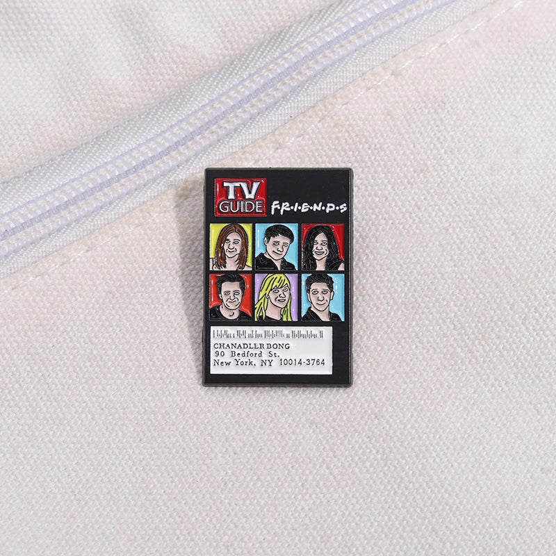 TV Show Friends Collection Enamel Pins Custom Sitcoms Character Role Brooch Backpack Lapel Badge Jewelry Accessory Gift for Fans