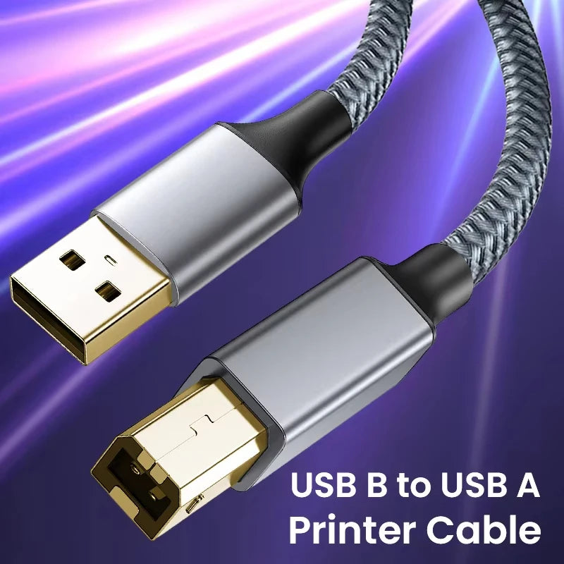 Type C to USB B 3.0 Data Cable USB C Male to USB B Male Adapte Cable For Docking Station External Hard Drivers Scanner Printer