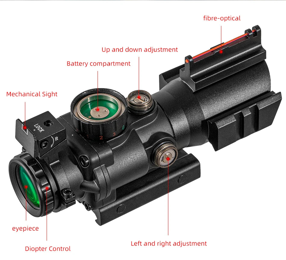 4x32 Riflescope 20mm Dovetail Reflex Optics Scope Tactical Sight For Hunting Gun Rifle Airsoft Sniper Magnifier Air Soft