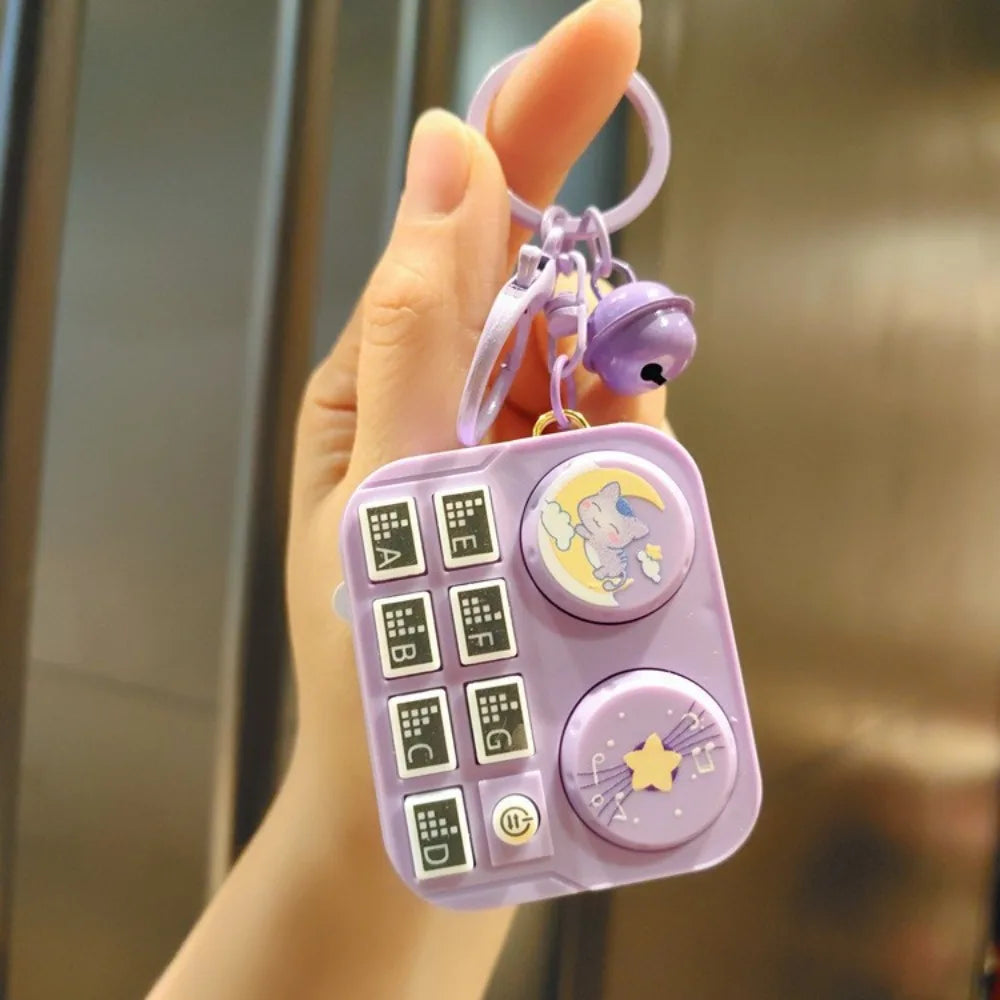 Key Chain Musical Instrument Pendant Keychain Plastic Mini Electronic Keyboard Keychain Backpack Ornament Birthday Gift
