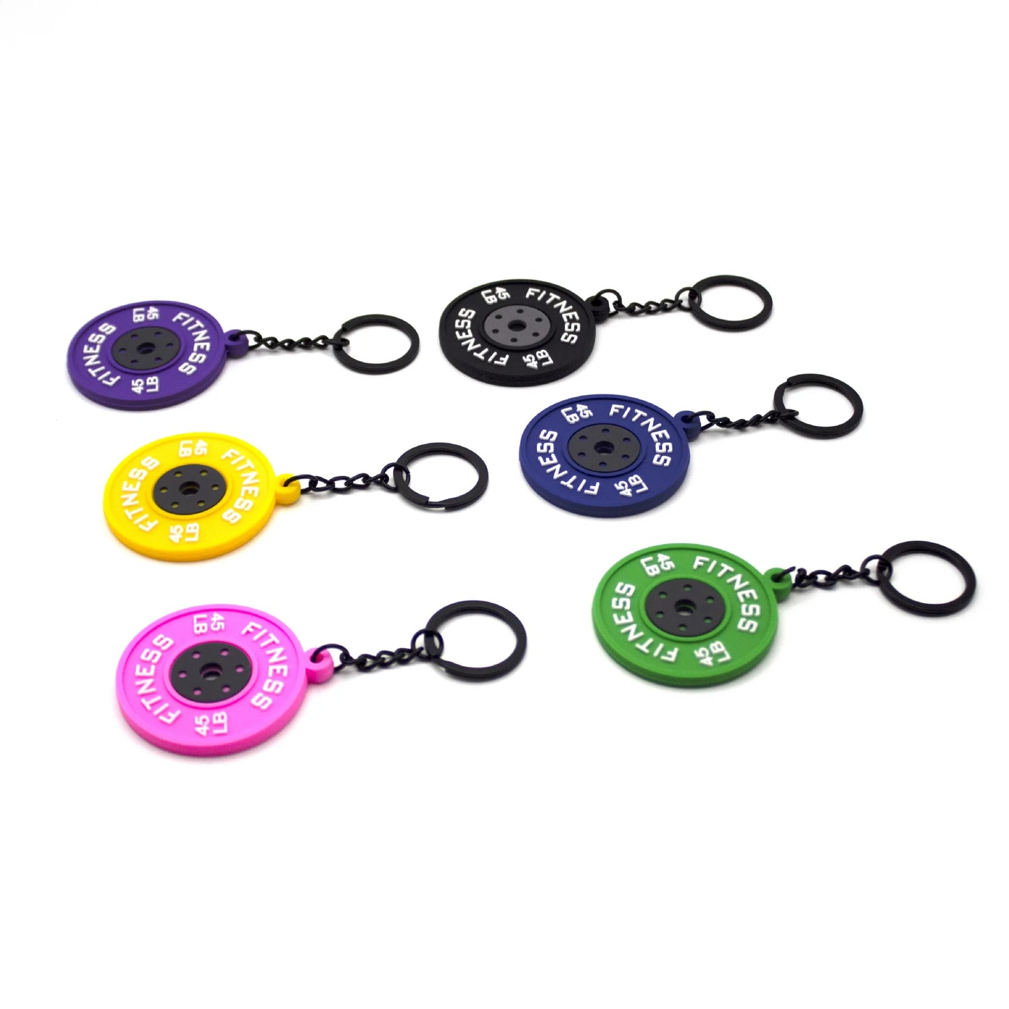 PVC dumbbell keychain key ring cute key chain for women sport keychain key holder creative portachiavi llaveros hombre bag charm