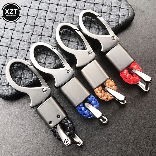 Car Key Holder Key Rings Key Chain Hand Woven Horseshoe Buckle Keychain Car Keyring Gift for Mercedes Keychain Accessories