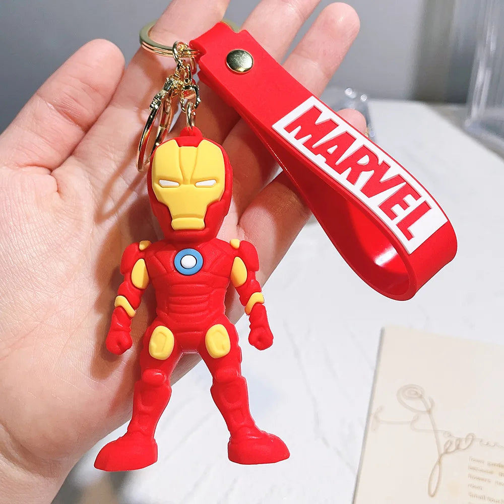 MINISO Avengers Marvel Key Chains Superheroes Iron Man Captain America Car Key Decor Keychains Backpack Pendants Accessories
