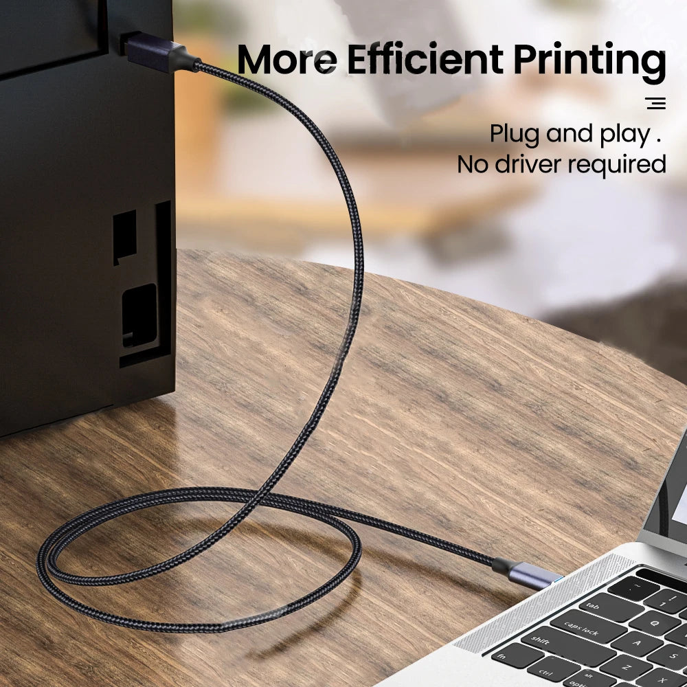 Type C to USB B 3.0 Data Cable USB C Male to USB B Male Adapte Cable For Docking Station External Hard Drivers Scanner Printer