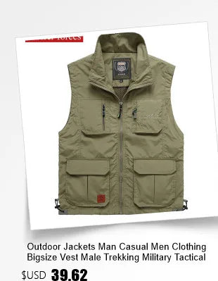 Tactical Vest For Men Golf Hunting Large Size Men's Camping Sleeveless Jacket Multi-pocket Work Padded Luxury MAN Clothing Denim