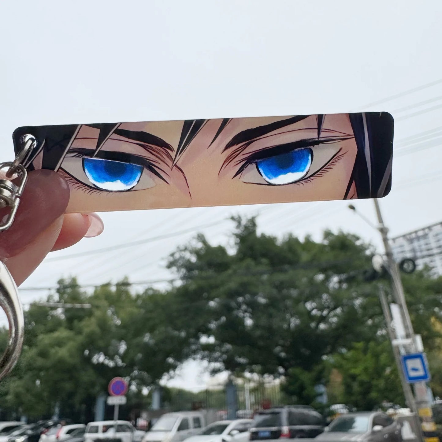 Anime Keychain Demon Slayer Decorate Kawaii Girl Acrylic Backpack Accessories Cartoon Surrounding Portable Toy Gift Wholesale