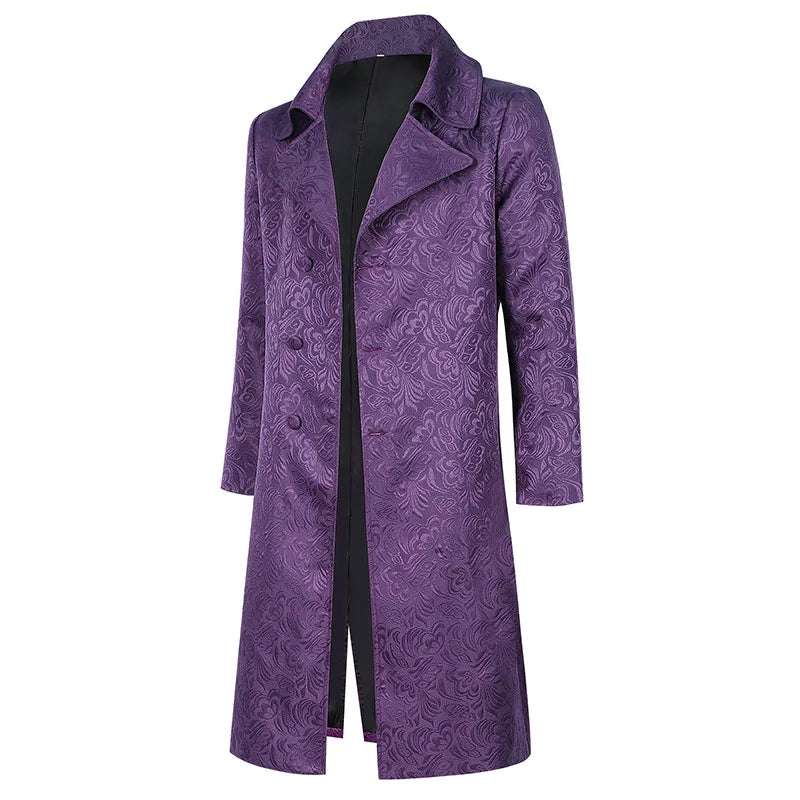 2025 Joker Men's Coat Cosplay Costume Movie Same Style Clothing Halloween Comic-Con Party Carnival Props Adult Windbreake Gift