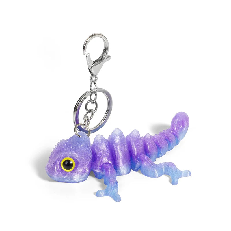 Cartoon 3D Printed Dragon Keychain Movable Joints Creative Backpack Decoration Accessories Unique Figurine Pendant Gifts